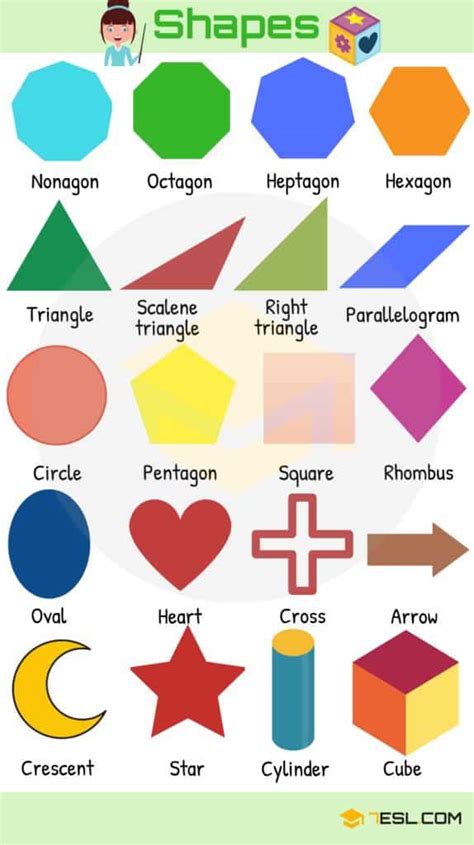 irregular shapes names and pictures|Shape Names in English with Pictures • 7ESL.